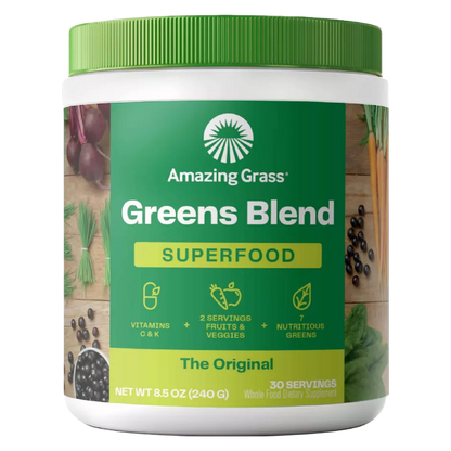 Amazing Grass Greens Blend Superfood Vegan Powder Original 8.5oz