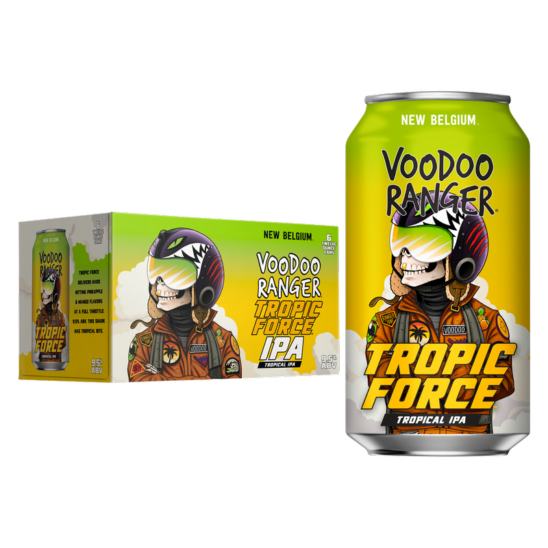 New Belgium Voodoo Ranger Tropic Force IPA 6pk 12oz Can 9.5% ABV - New ...