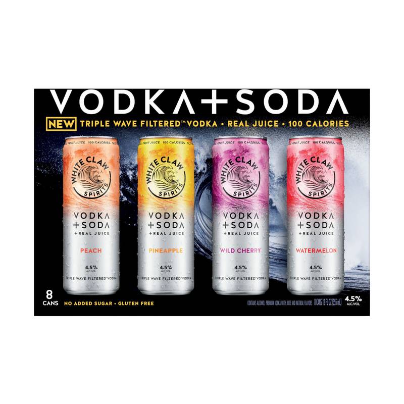 White Claw Vodka + Soda Variety 8pk 12oz Can 4.5% ABV