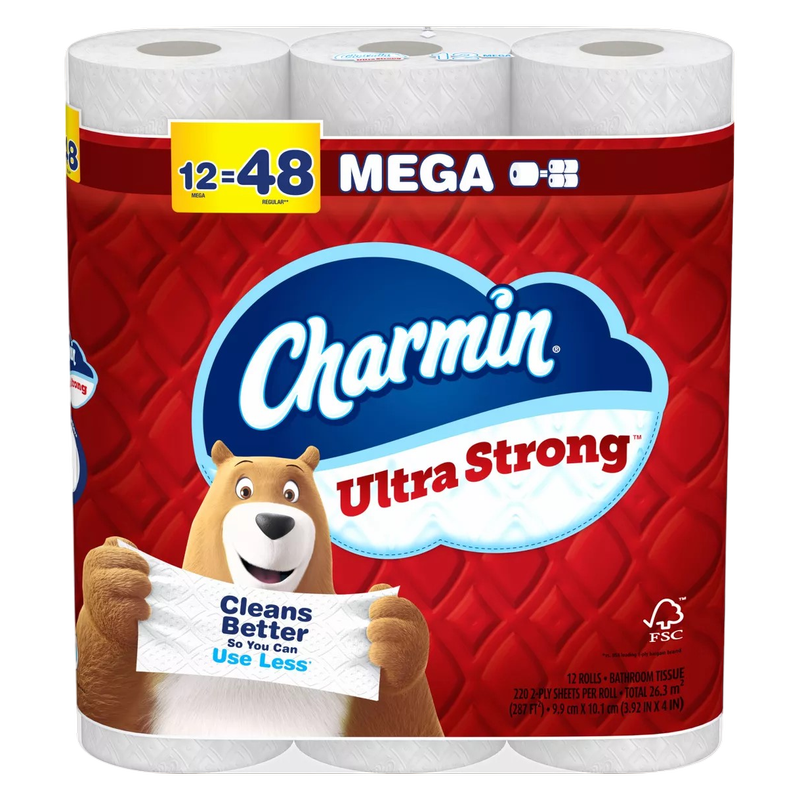 Charmin 12ct Ultra Strong Toilet Paper Mega Rolls