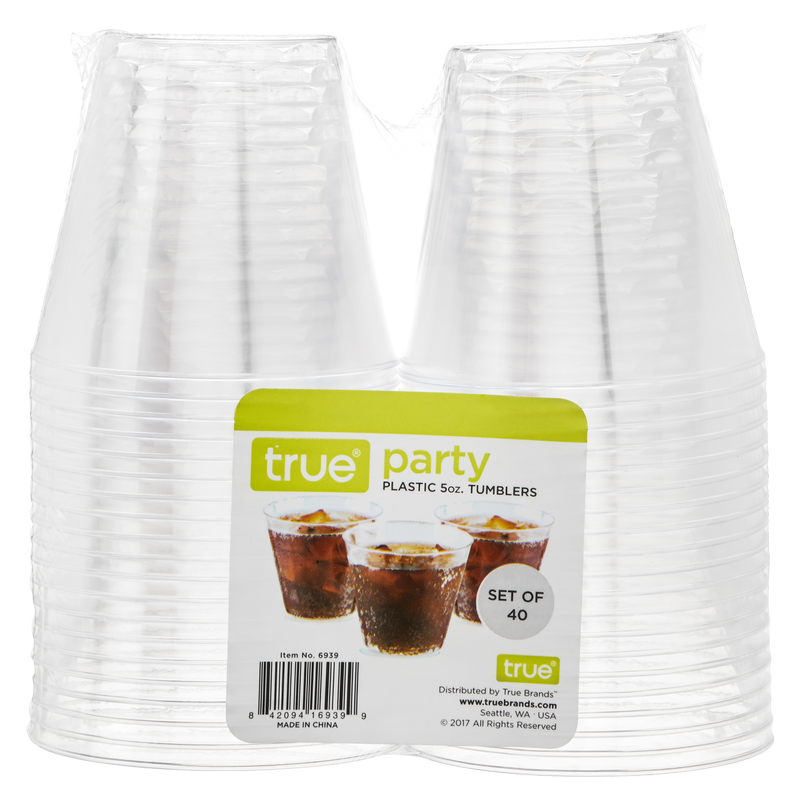 Plastic 5oz Tumbler Set, 40 pack by True