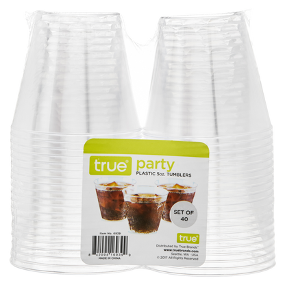Plastic 5oz Tumbler Set, 40 pack by True