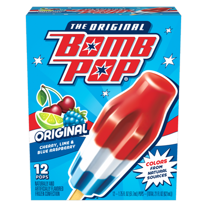 Bomb Pop Original Ice Pop, 12 Pack