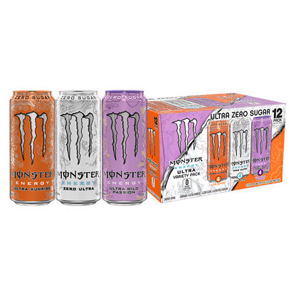 Monster Energy Ultra Zero Variety Pack 12pk 16oz Can