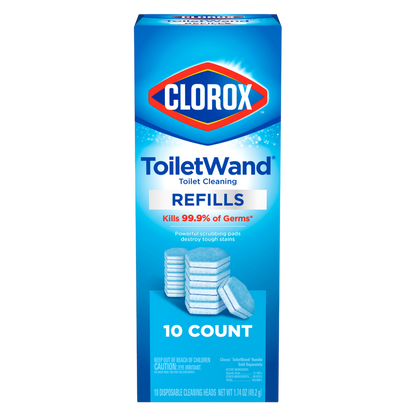 Clorox No Scent Toilet Wand Refill Heads 1.74oz Cloth
