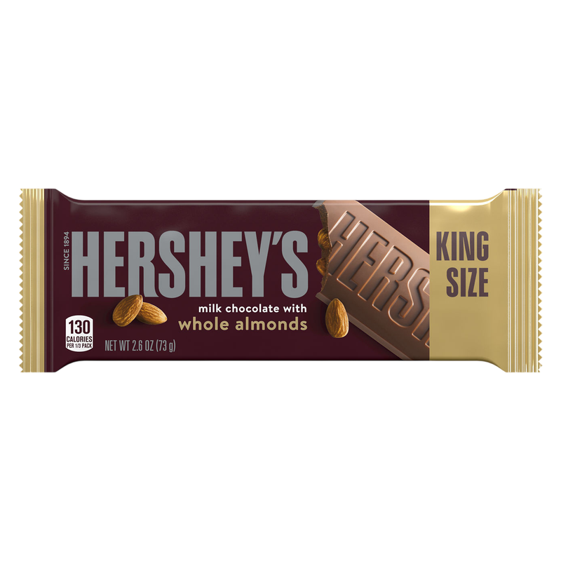 Hershey's Milk Chocolate with Almonds Bar King Size 2.6oz