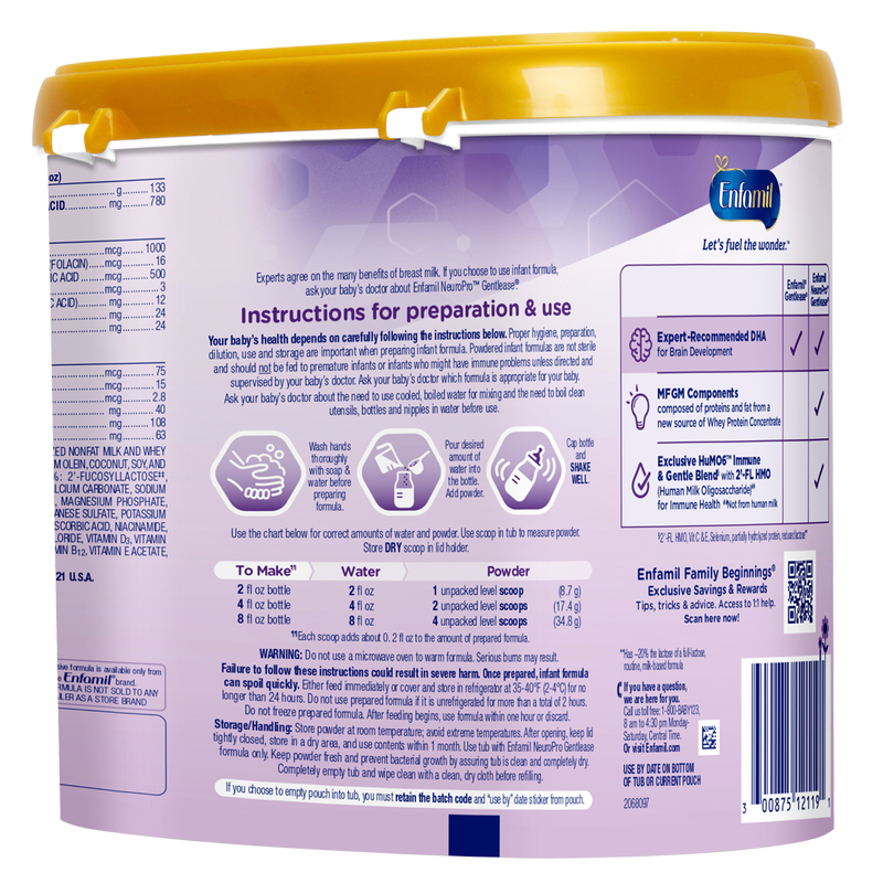 Enfamil NeuroPro Gentlease Formula Powder 19.5oz