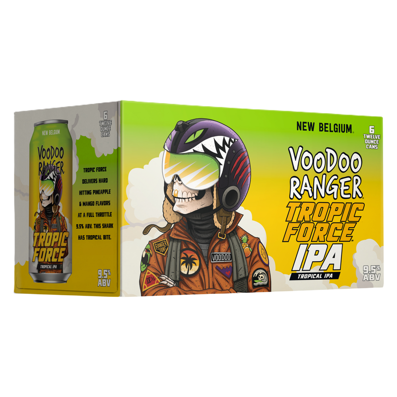 New Belgium Voodoo Ranger Tropic Force IPA 6pk 12oz Can 9.5% ABV - New ...