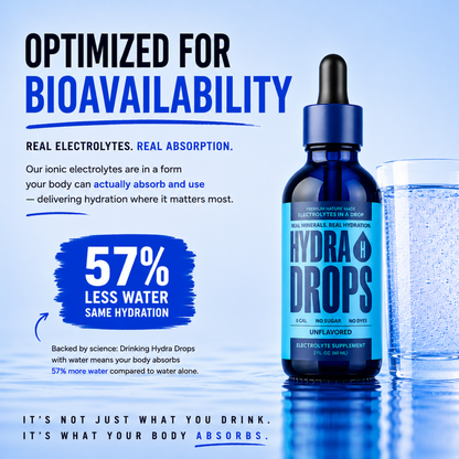 Hydra Drops Liquid Hydration Electrolyte Drops, 1 Bottle