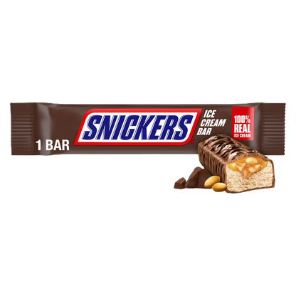 SNICKERS Ice Cream, Chocolatey Caramel Peanut Butter Ice Cream Bar, 2.8 Oz