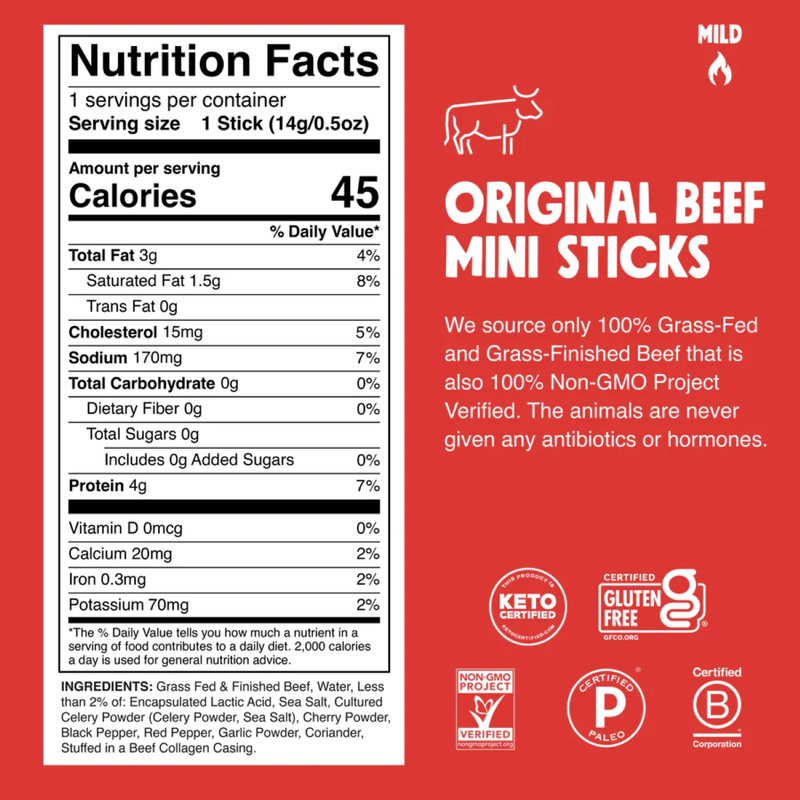 CHOMPS Mini Original Beef Chomplings, 0.5oz 6ct