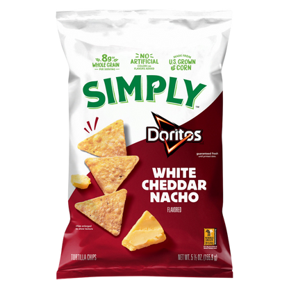 Simply Doritos White Cheddar Nacho 5.5oz 