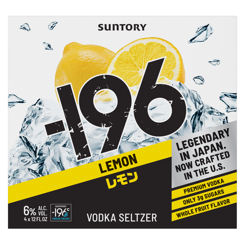 Suntory -196 Lemon RTD 4pk 355ml Can 6% ABV - -196 – BevMo!
