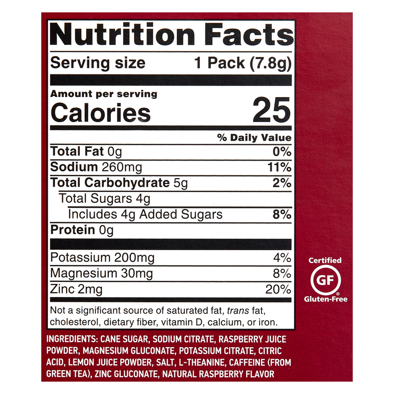 Hydrant Raspberry Lemon + Caffeine Hydration Mix 0.29oz