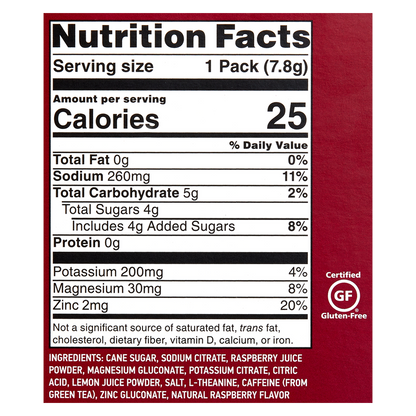 Hydrant Raspberry Lemon + Caffeine Hydration Mix 0.29oz