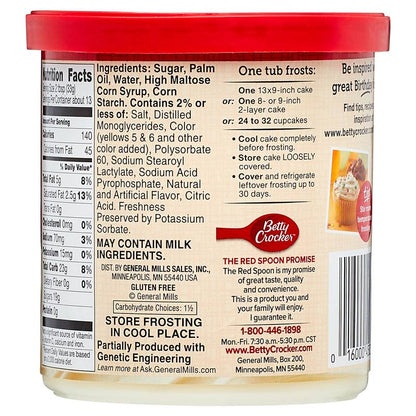 Betty Crocker Rich and Creamy Vanilla Frosting 16oz