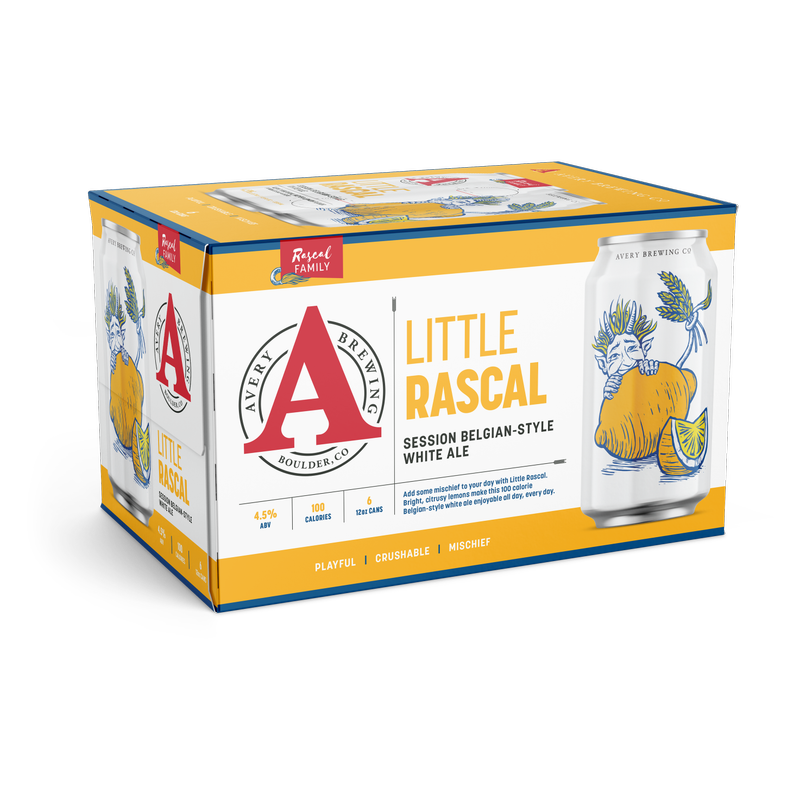 Avert White Rascal Avery Little Rascal Belgian White Ale 6pk 12oz Can 4.5% ABV - Unknown ...