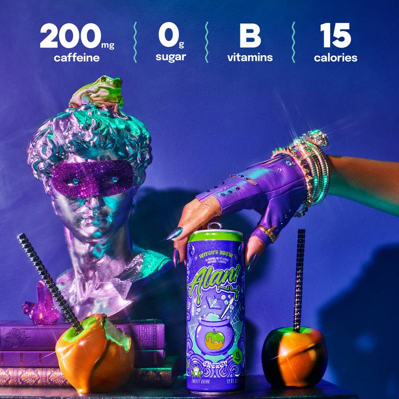 アマビエ&ドクロ☆ハロウィン Alani Energy Witches Brew 12oz Can - Alani – BevMo!