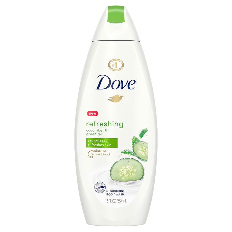 Dove Refreshing Cool Moisture Cucumber & Green Tea Body Wash 12oz