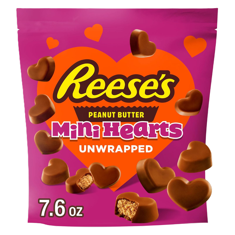 Reese's Peanut Butter Mini Hearts Unwrapped, 7.6oz