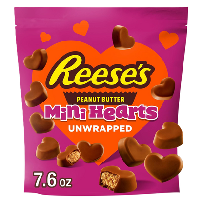 Reese's Peanut Butter Mini Hearts Unwrapped, 7.6oz