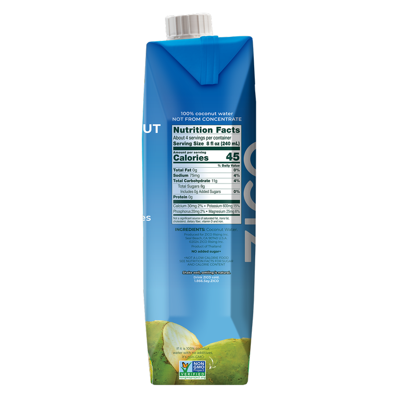 Zico Coconut Water 1L Ctn - Zico – BevMo!