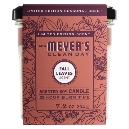 Mrs. Meyer's Limited Edition Soy Candle, Fall Leaves Scent, 7.2oz