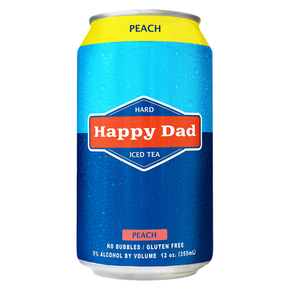 Happy Dad Hard Peach Tea 12pk 12oz Can
