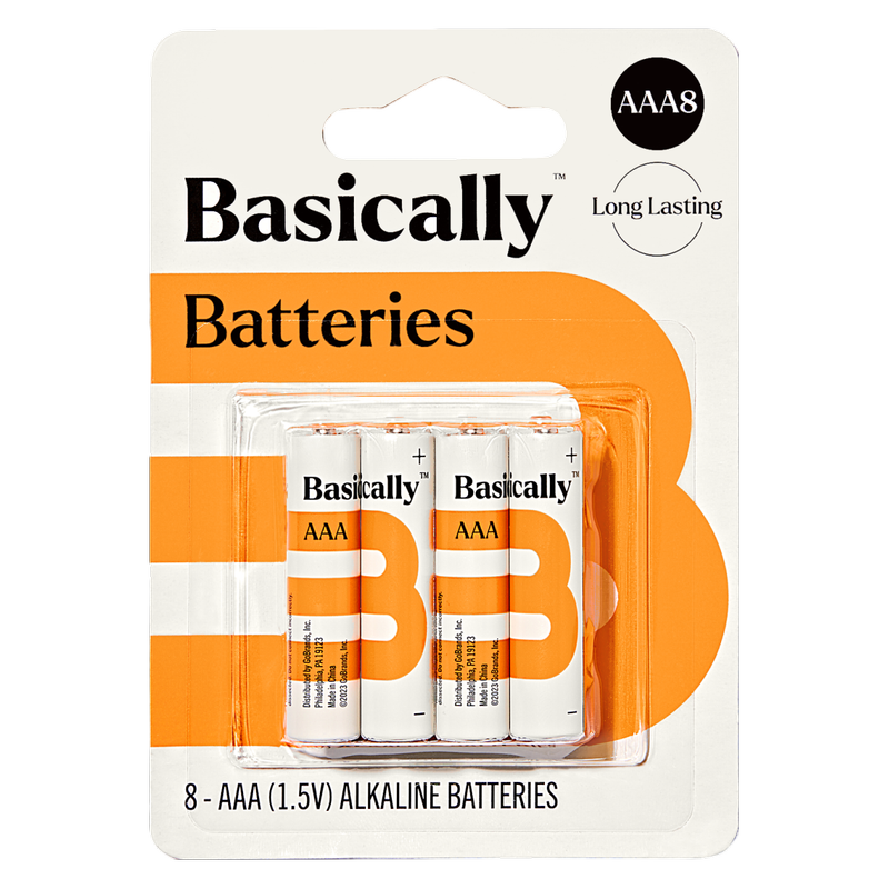 Basically 8ct AAA Alkaline Batteries
