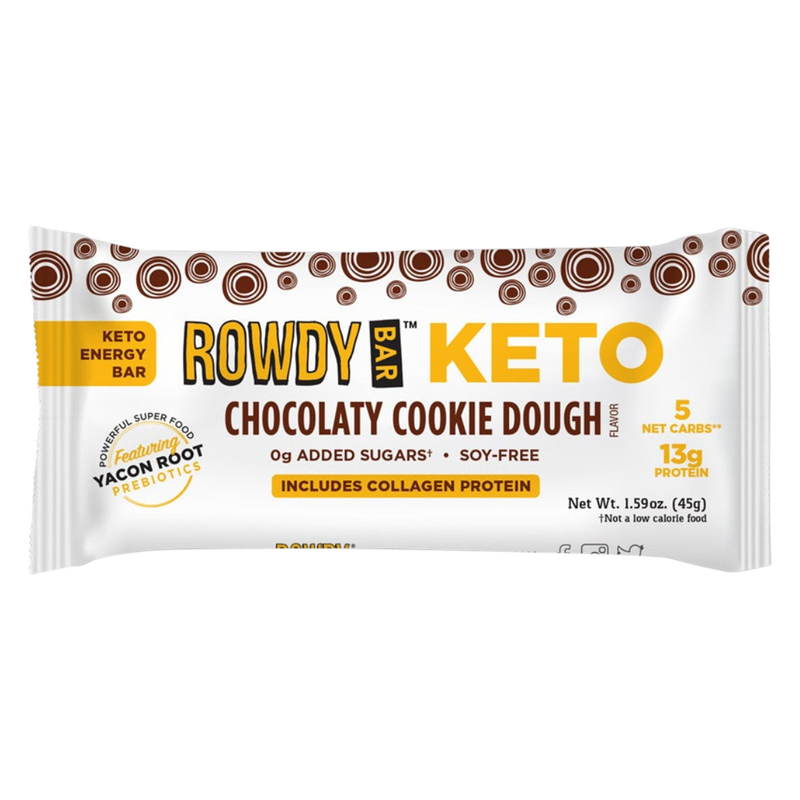 Rowdy Bar Chocolaty Cookie Dough Keto Protein Bar 1.59oz