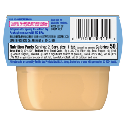 Gerber 1st Foods Baby Food Banana 2oz 2ct