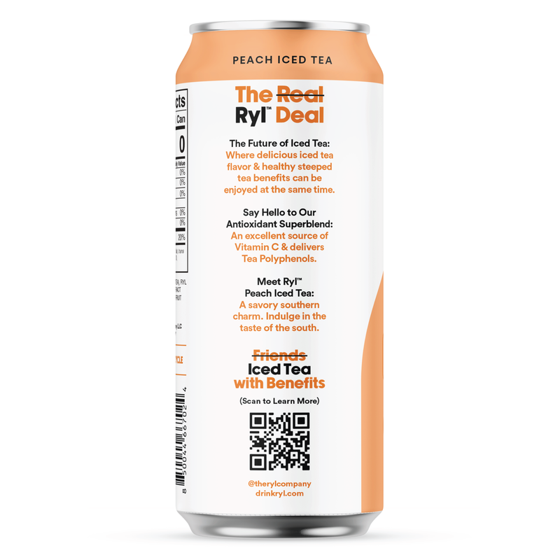 Ryl Peach Tea 16oz Can