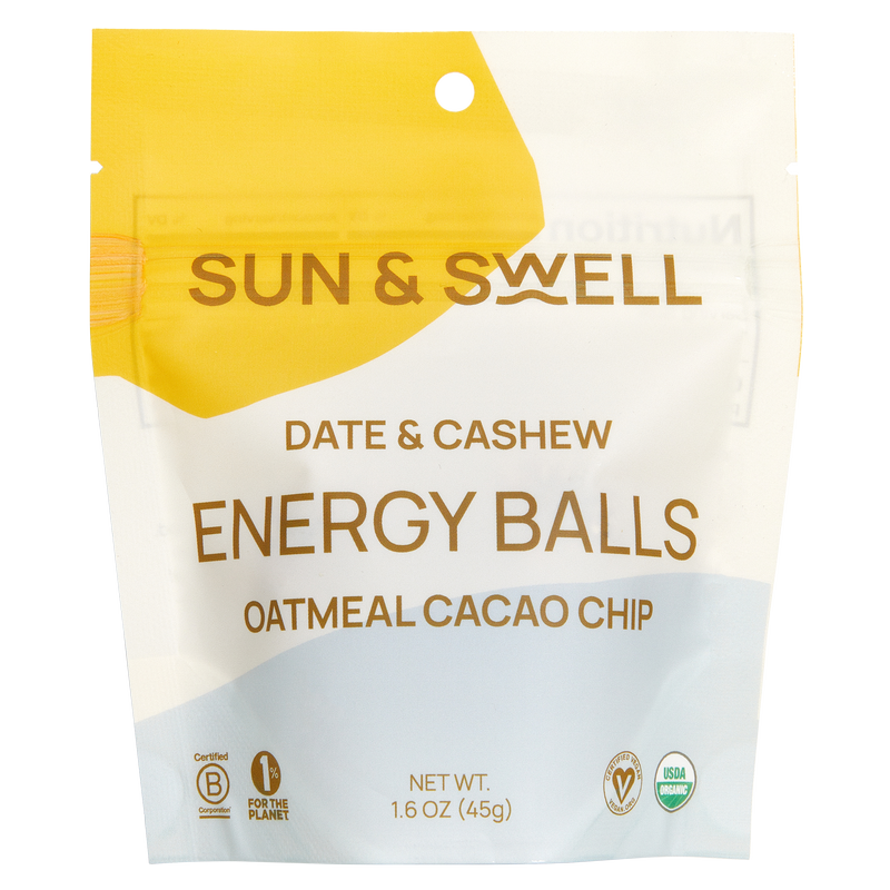 Sun & Swell Oatmeal Cacao Chip Energy Bites 1.6oz Bag