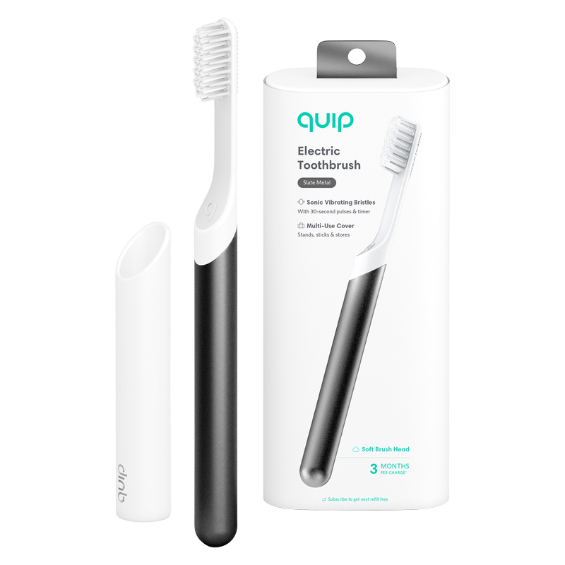 Quip Slate Metal Electric Toothbrush 1ct
