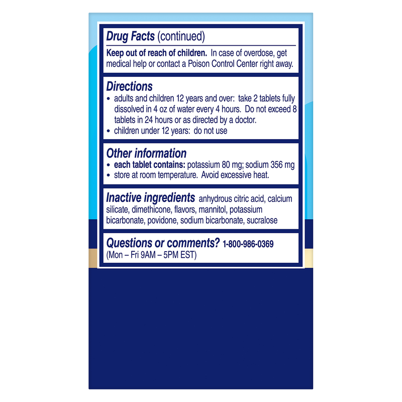 Alka-Seltzer Plus Powerfast Fizz Severe Cold Sparkling Original 24ct