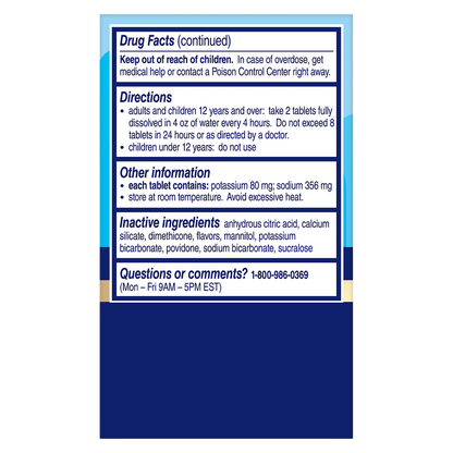 Alka-Seltzer Plus Powerfast Fizz Severe Cold Sparkling Original 24ct