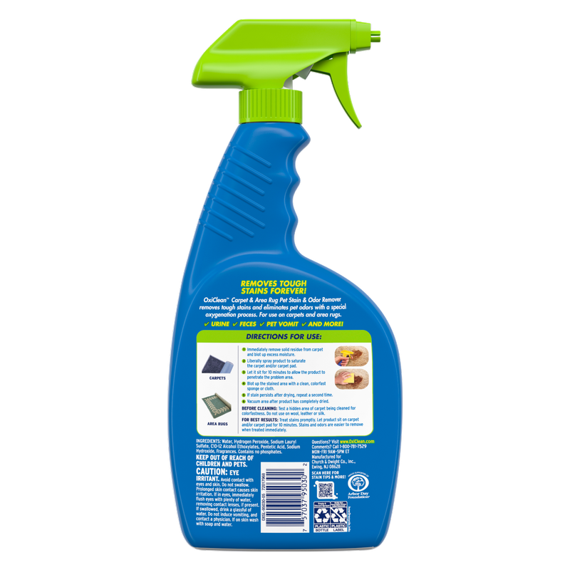 OxiClean Carpet & Area Rug Pet Stain & Odor Remover 24oz