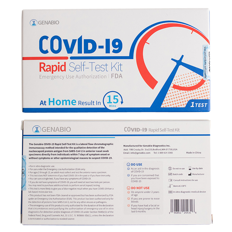 britax test covid Genabio COVID-19 Rapid Self-Test Kit (1 test)