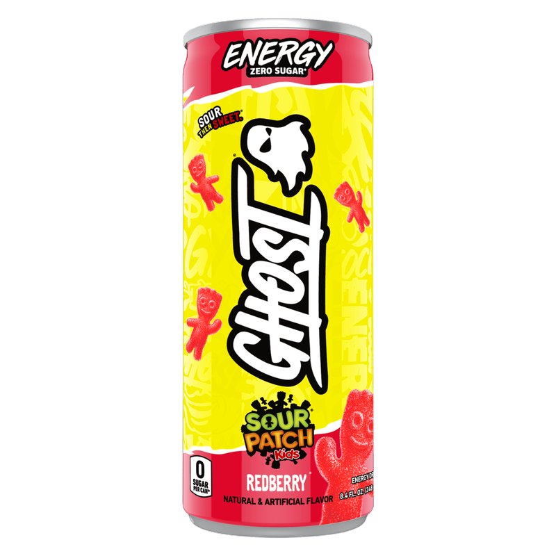 GHOST Energy Zero Sugar Sour Patch Kids Variety Pack 4pk 8.4oz Can