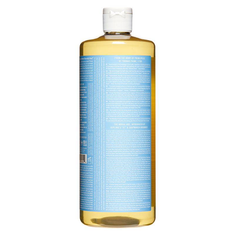 Dr. Bronner's 18-In-1 Hemp Baby Pure Castile Soap Unscented 32oz