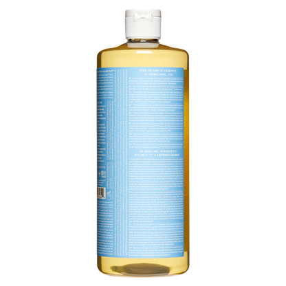 Dr. Bronner's 18-In-1 Hemp Baby Pure Castile Soap Unscented 32oz