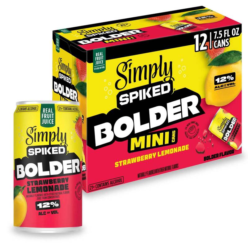 Simply Spiked Bolder Strawberry Lemonade 12pk 7.5oz Cans - Simply ...