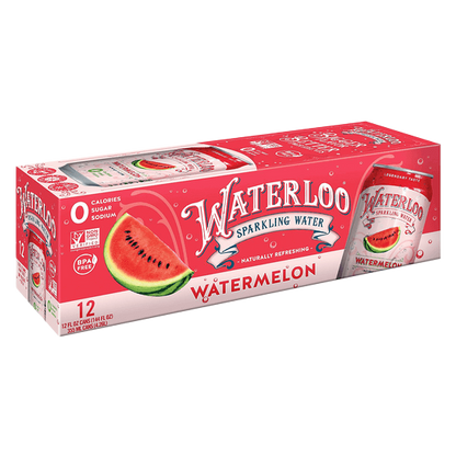 Waterloo Watermelon Sparkling Water 12pk 12oz Can