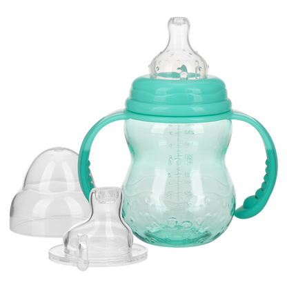 Nuby Non-Drip 3-Stage Wide Neck Bottle to Cup 8oz