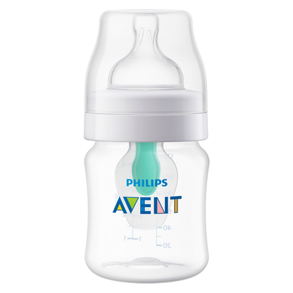 Philips Avent Anti-Colic Baby Bottle with AirFree Vent-Clear-4oz. (0M+)