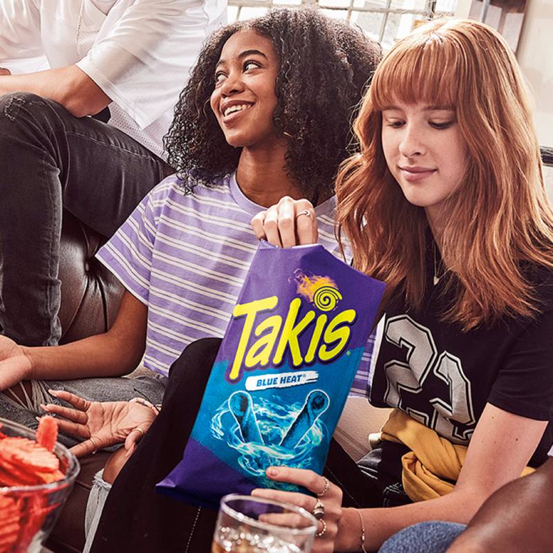Takis Blue Heat Spicy Rolled Tortilla Chips Snack Size Bag 3.25oz