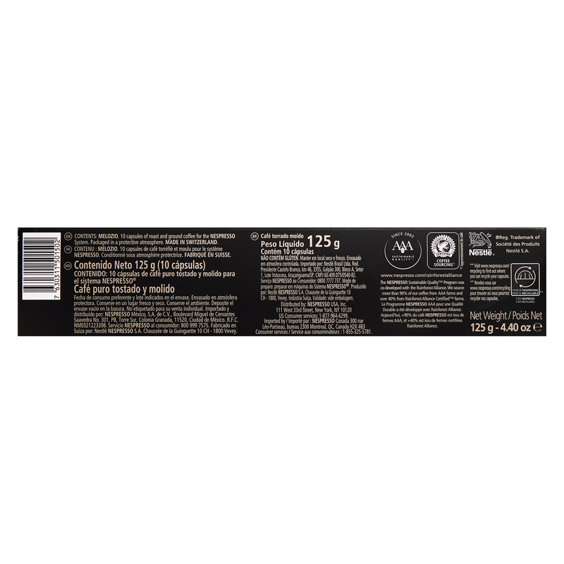 Nespresso Vertuo Melozio Capsules 10ct 7.77oz