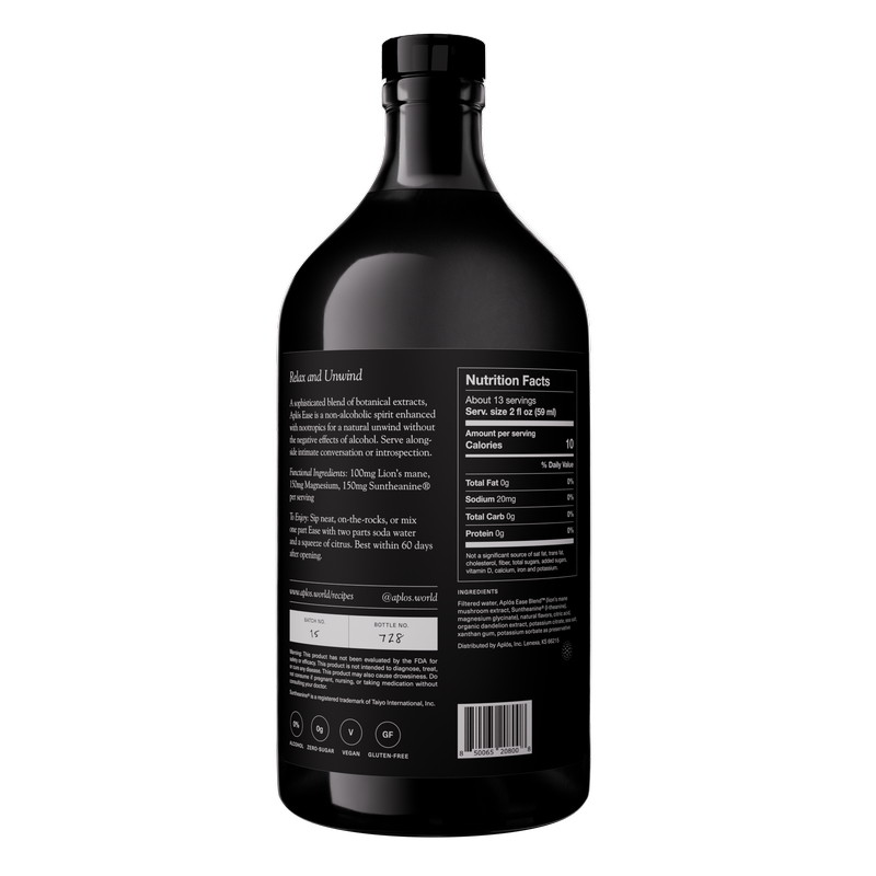 Aplós Ease Functional Non-Alcoholic Spirit 750ml
