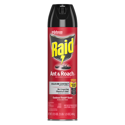 Raid Ant & Roach Outdoor Fresh Twin Pack, 17.5oz