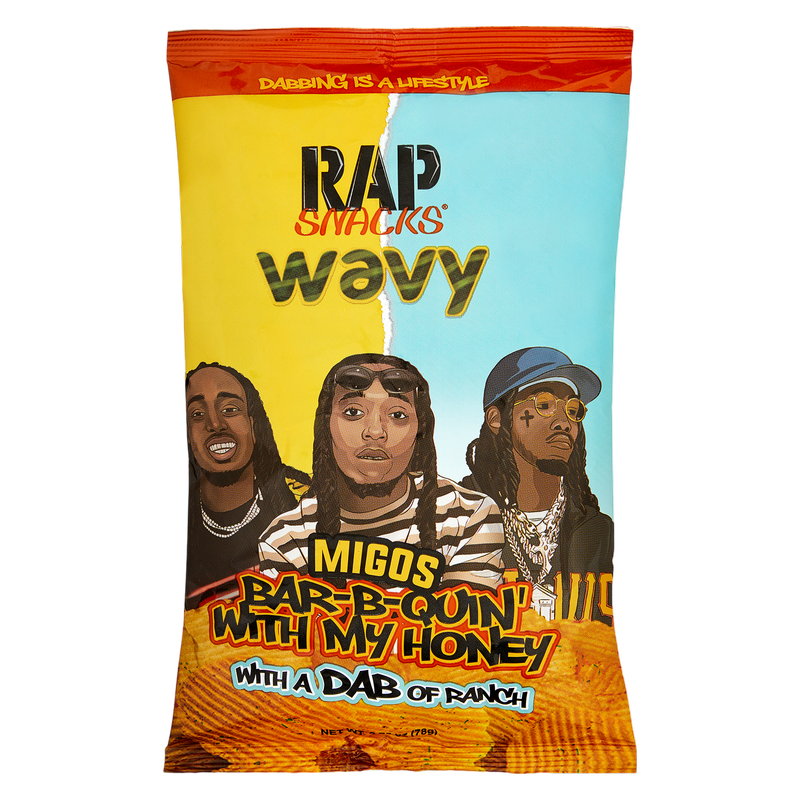 Cutecore Rapper Snacks Rap Snacks Migos Bar-B-Quin' with my Honey with Ranch Wavy Chips 2.75oz ...